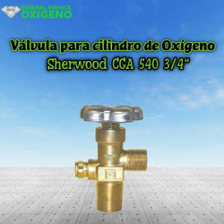 Válvula para cilindro de Oxígeno Sherwood CGA540 3/4"