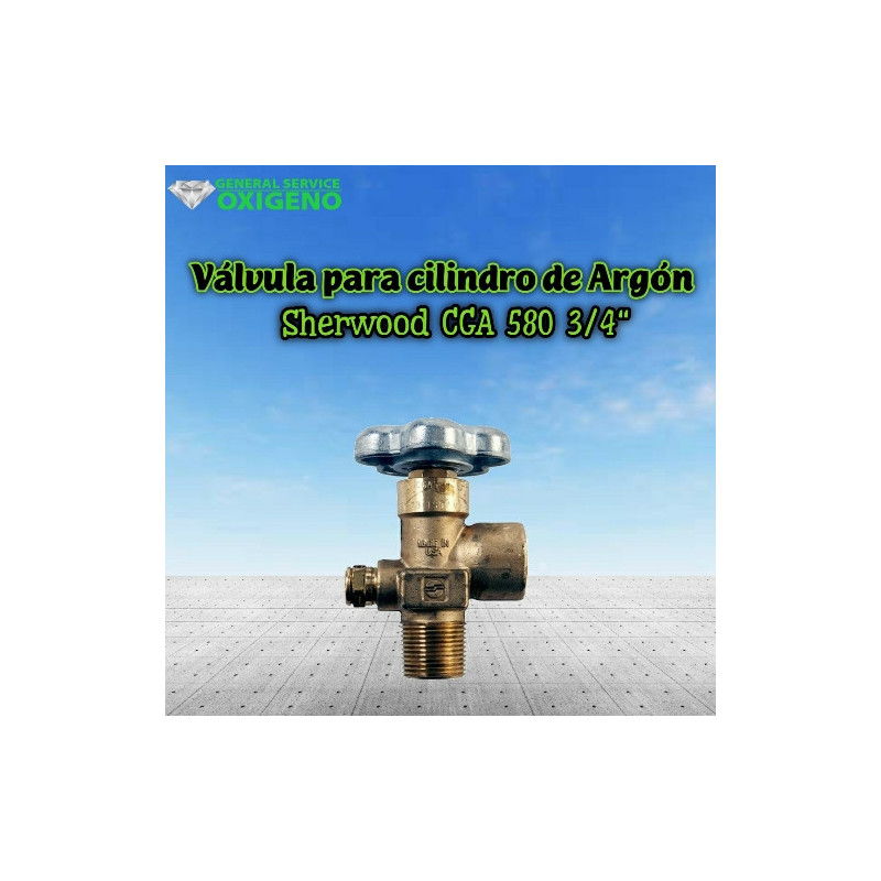 Válvula para cilindro de Argon 580 3/4"