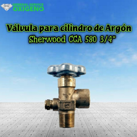 Válvula para cilindro de Argon 580 3/4"