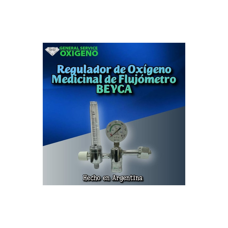 Regulador de oxígeno medicinal con flujómetro BEYCA