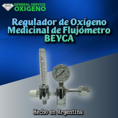 Regulador de oxígeno medicinal con flujómetro BEYCA