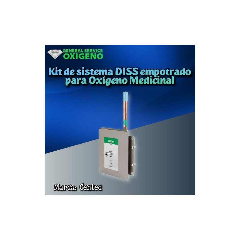 Kit de sistema DISS empotrado para oxígeno medicinal