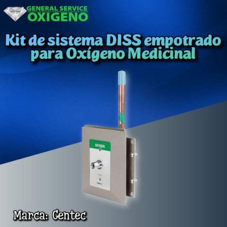 Kit de sistema DISS empotrado para oxígeno medicinal